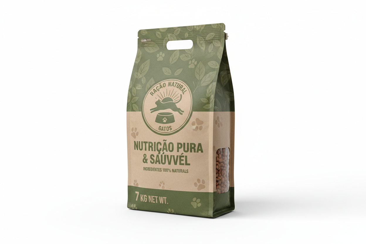 Ração Natural Gatos 7kg REALISTA FUNDO BRANCO 