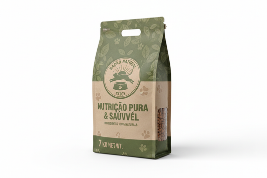 Ração Natural Gatos 7kg REALISTA FUNDO BRANCO 